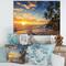 Designart - Paradise Tropical Island Beach with Palms - Extra Large Seascape Art Canvas